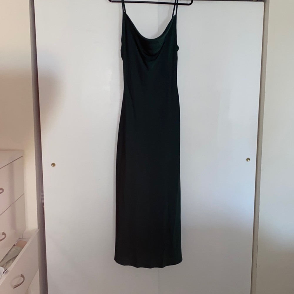 Dark green long dress